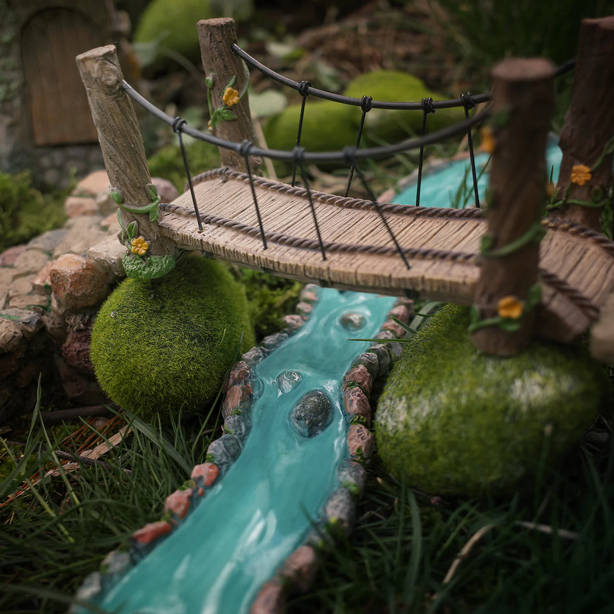 Straight Stream Fairy Rock Garden Water Section Mini Dollhouse Decor Accessory - Image 4