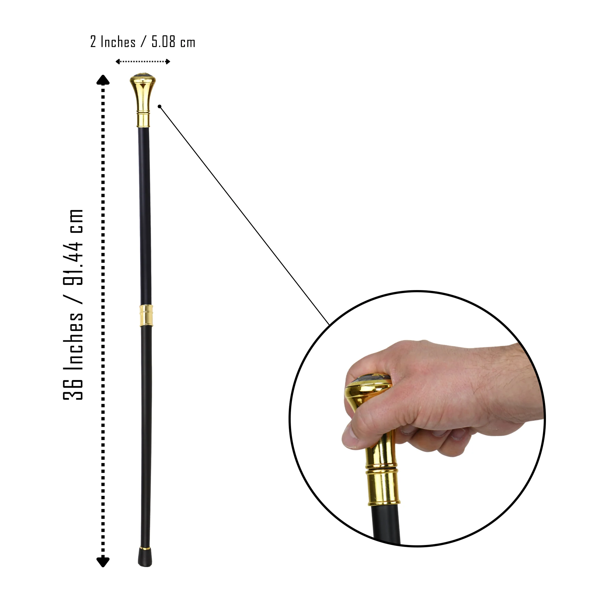 Masonic Walking Stick Master Free Mason Square & Compasses Travel Cane for Men - Image 2