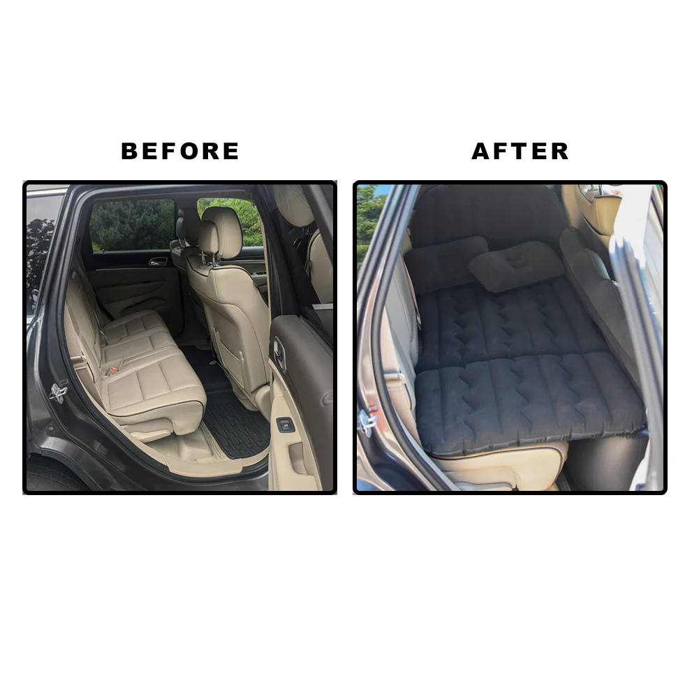SUV Car Inflatable Twin Air Mattress Backseat Sleeping Bed Pad Pillows Air Pump - Image 3