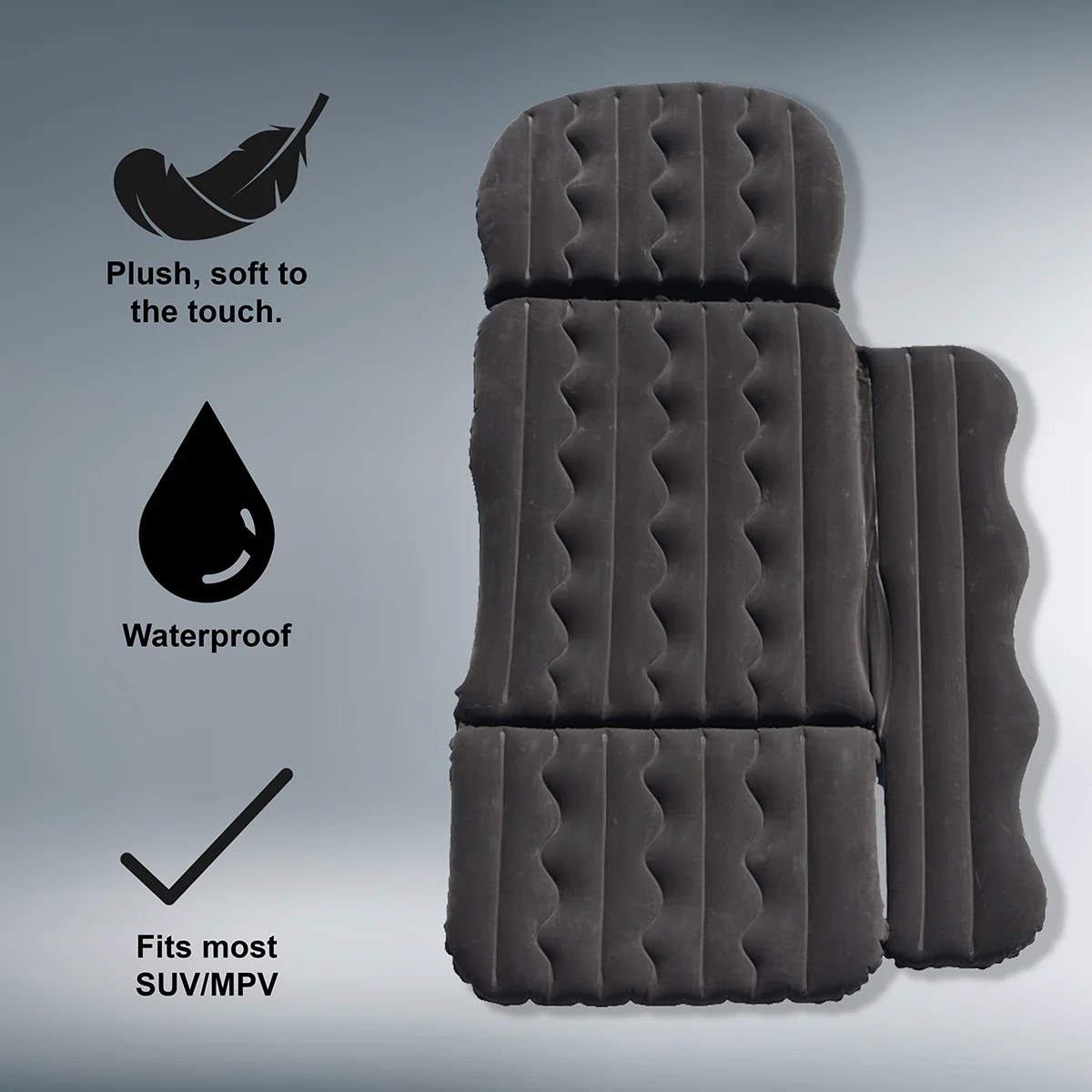 SUV Car Inflatable Twin Air Mattress Backseat Sleeping Bed Pad Pillows Air Pump - Image 4