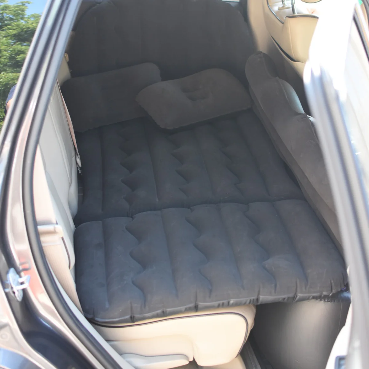 SUV Car Inflatable Twin Air Mattress Backseat Sleeping Bed Pad Pillows Air Pump - Image 7