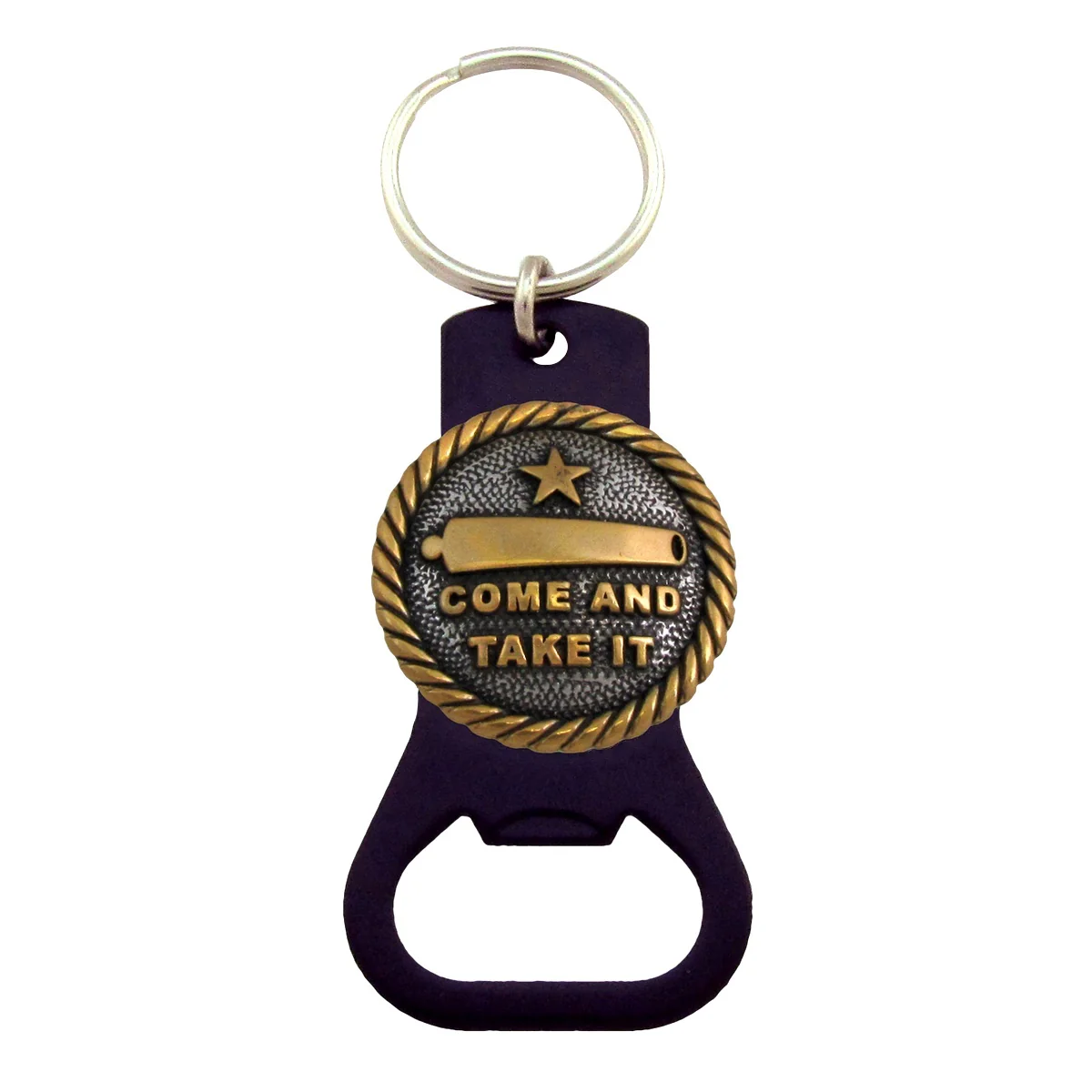 Texas Come&Take It Car Keychain Ring Beer Soda Cap Bottle Opener TX Keyring Gift