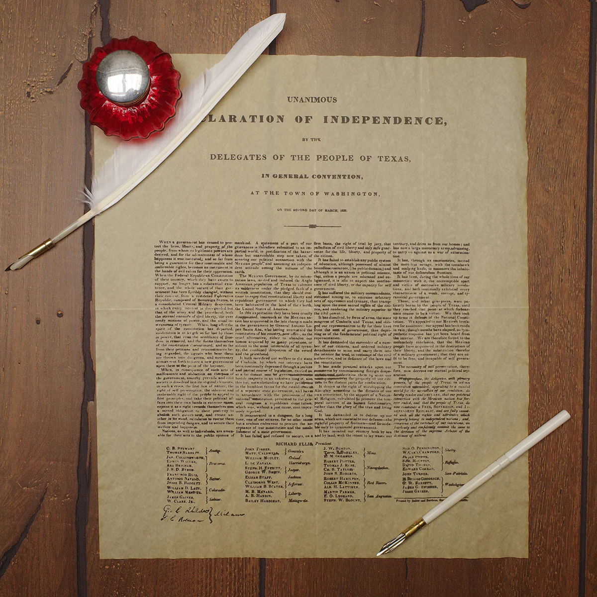 Texas Declaration Of Independence Poster Parchment Paper TX Home Decor Wall Art - Image 2