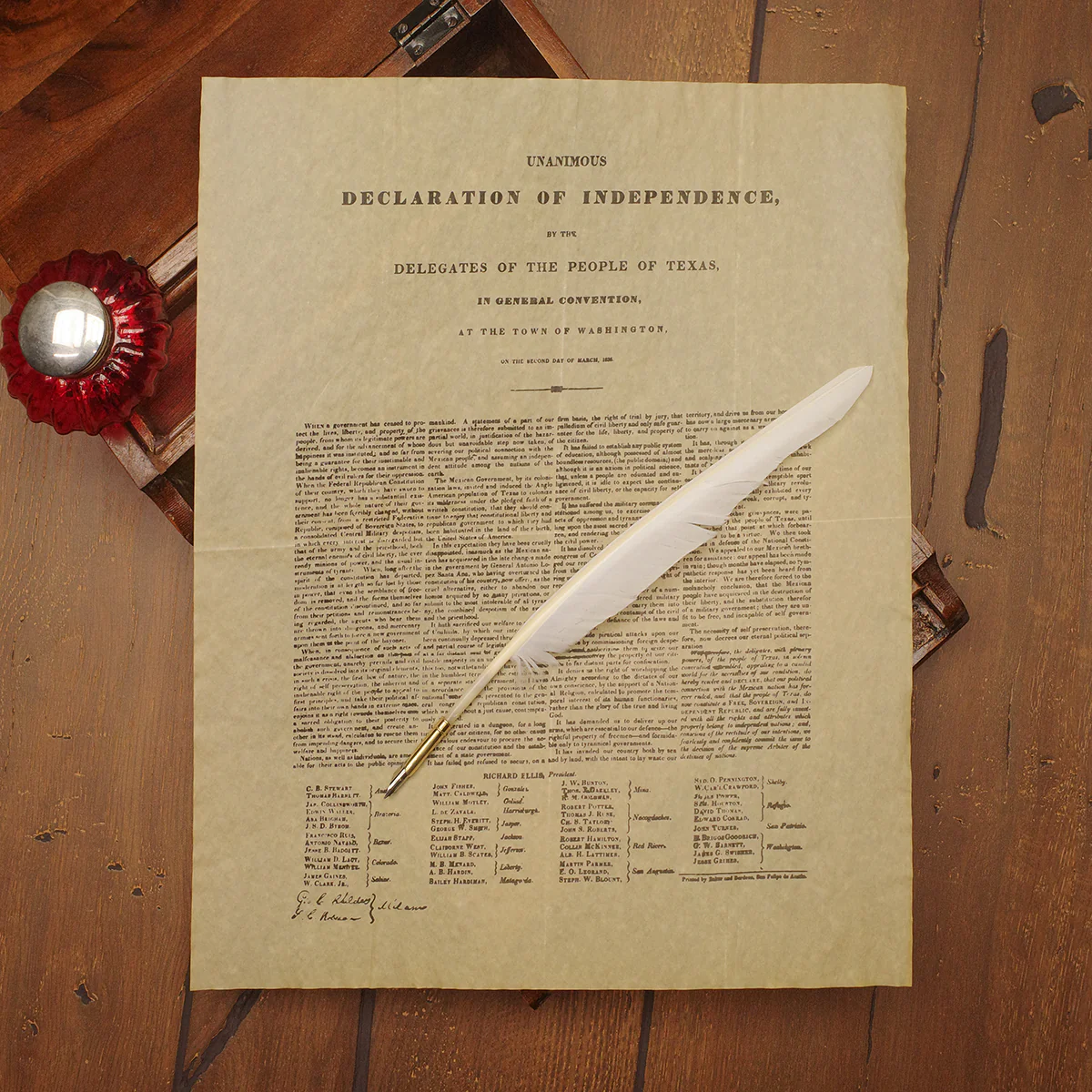 Texas Declaration Of Independence Poster Parchment Paper TX Home Decor Wall Art - Image 3