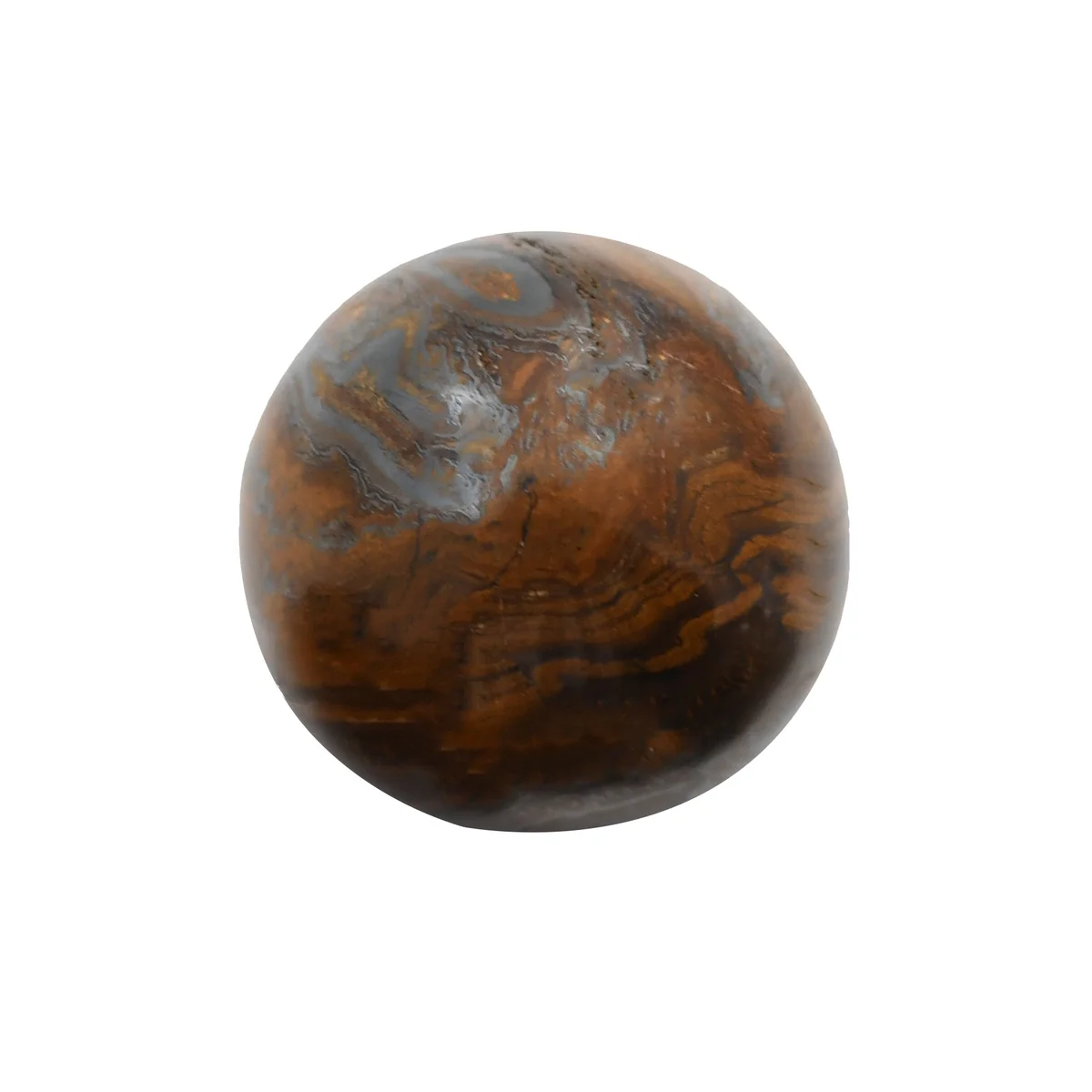 Tiger Iron Sphere Reiki Stone Chakra Aura Heal Negative Energy Balance Crystal