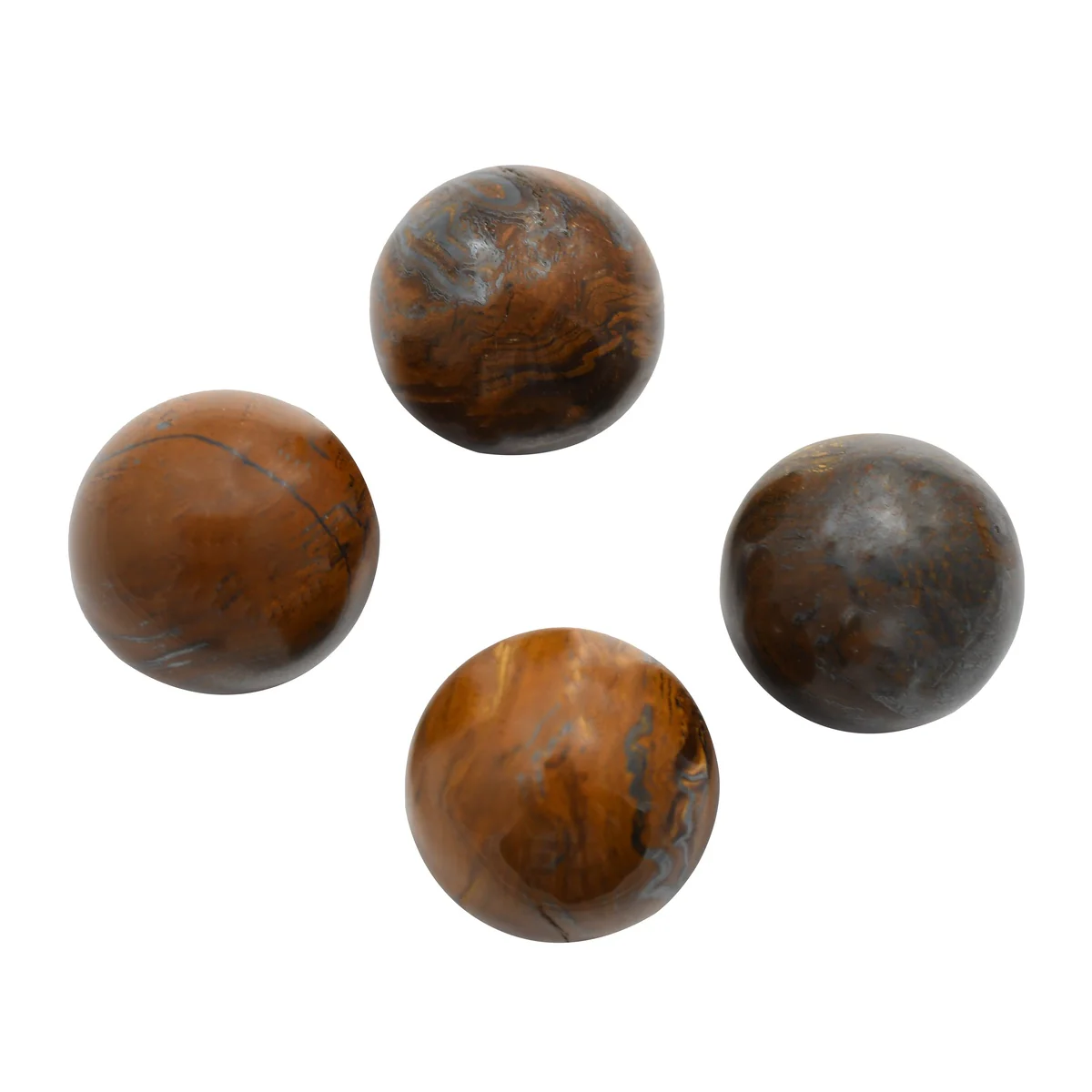 Tiger Iron Sphere Reiki Stone Chakra Aura Heal Negative Energy Balance Crystal - Image 2