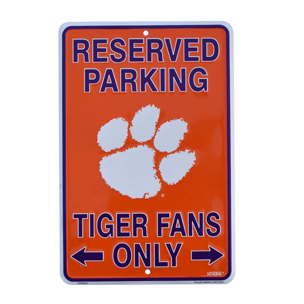 Tigers Fans Only Parking Clemson Metal Sign Game Room Man Cave Garage Wall Decor