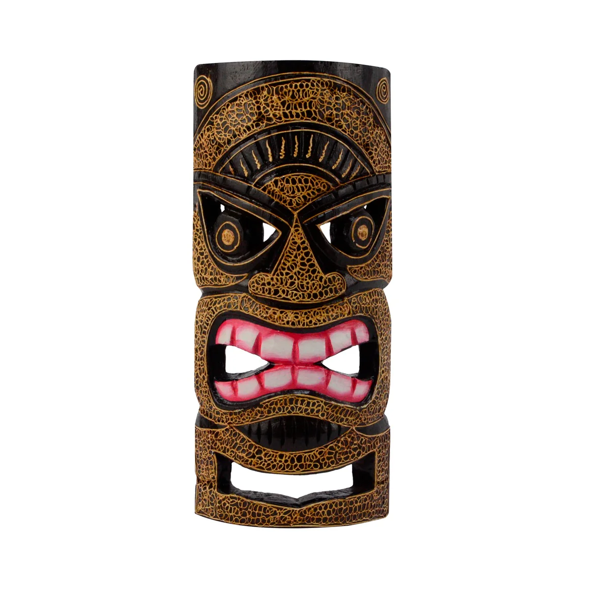 Tiki Protector Wood Mask Luau Statue