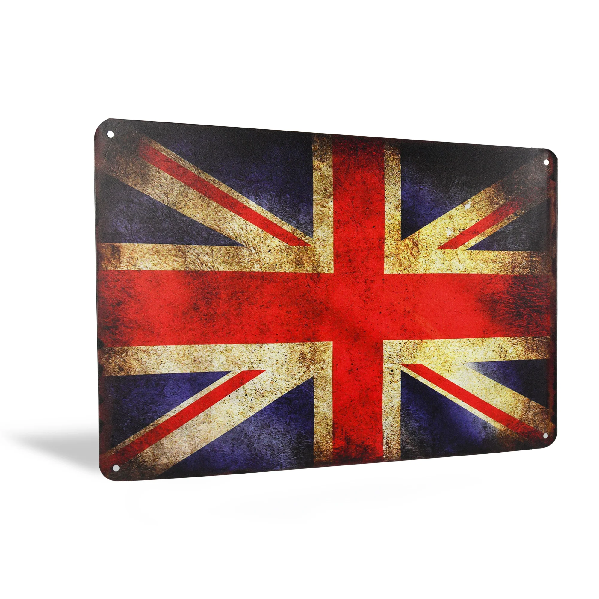 Metal UK Flag Sign British Union Home Decor for Bar, Man Cave, Garage Wall Decor