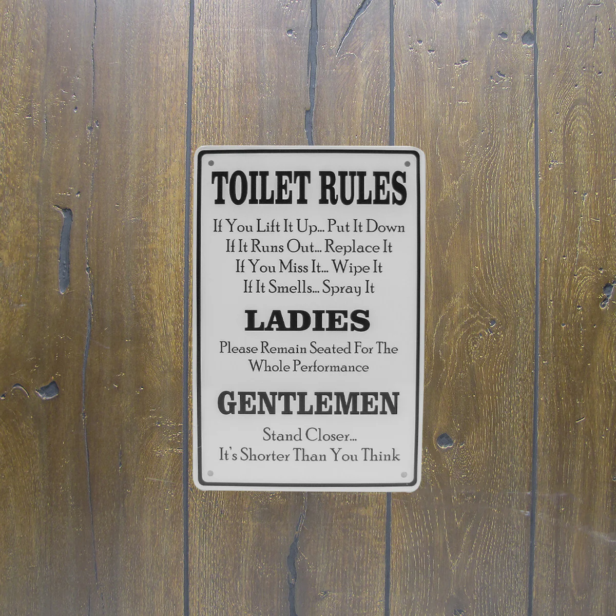 Toilet Rules Funny Pee Tin Bathroom Sign Metal Home Bar Pub Restroom Wall Decor - Image 2