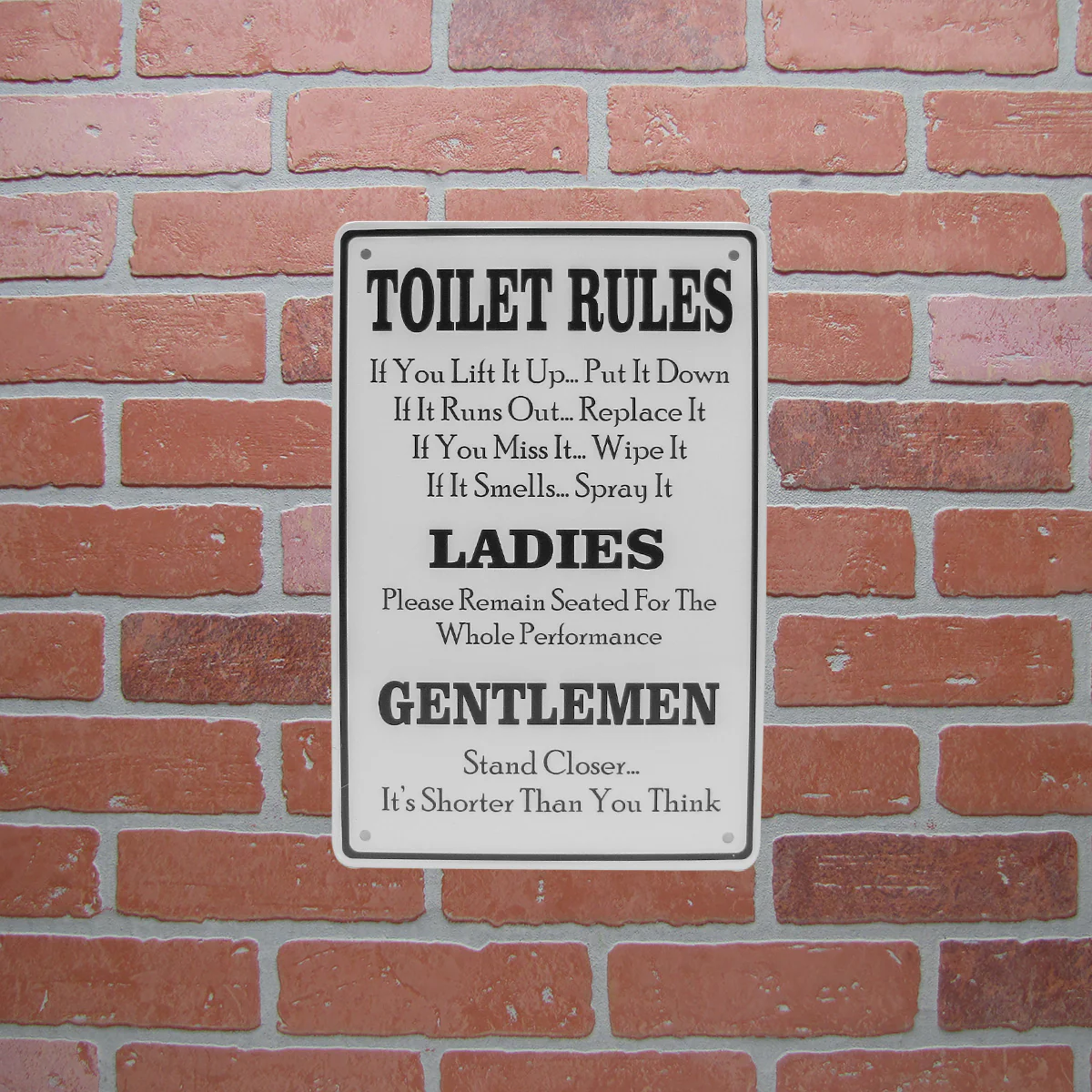 Toilet Rules Funny Pee Tin Bathroom Sign Metal Home Bar Pub Restroom Wall Decor - Image 4