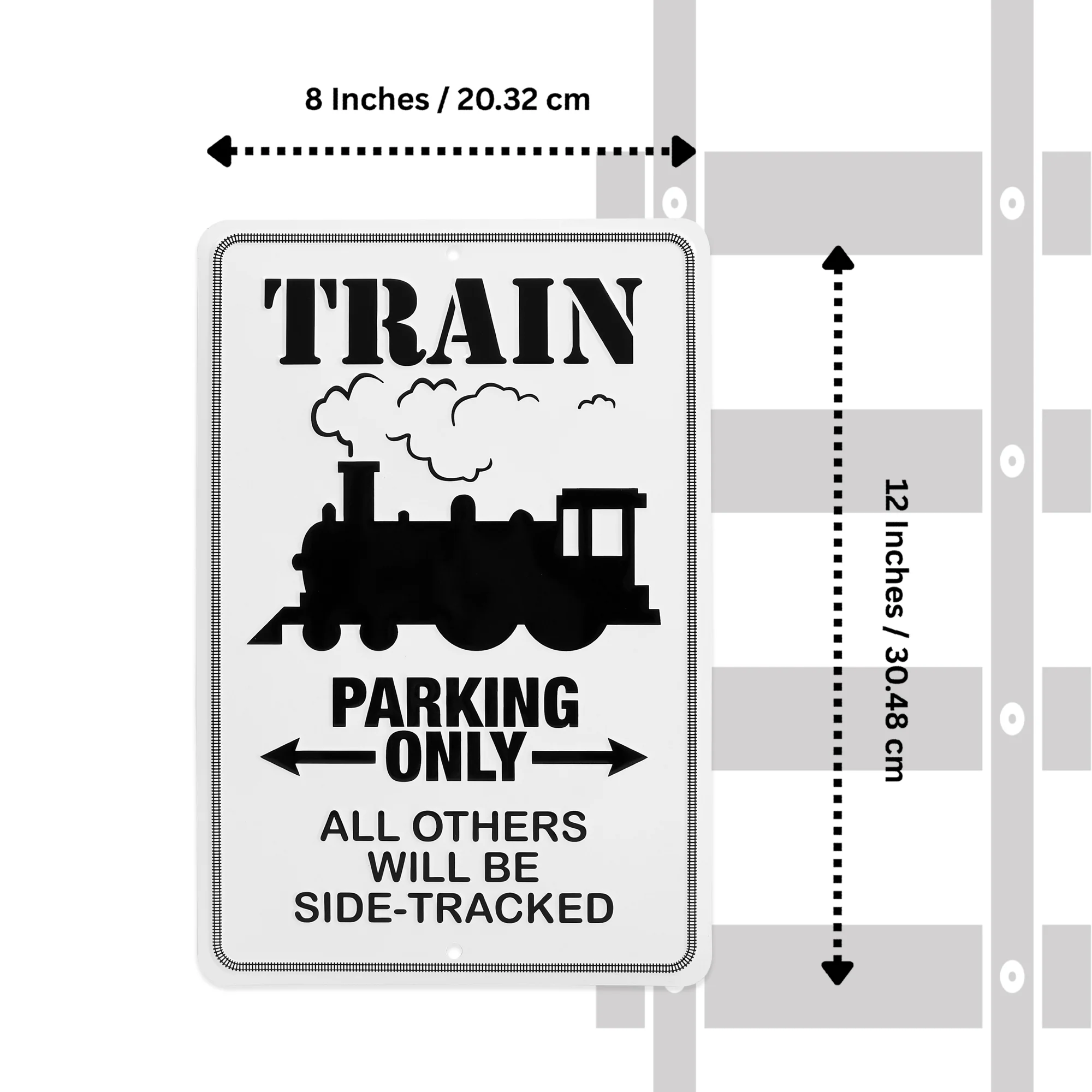 Train Parking Only Sign Man Cave, Boys Room Decor Kids Bedroom Metal Wall Art - Image 7