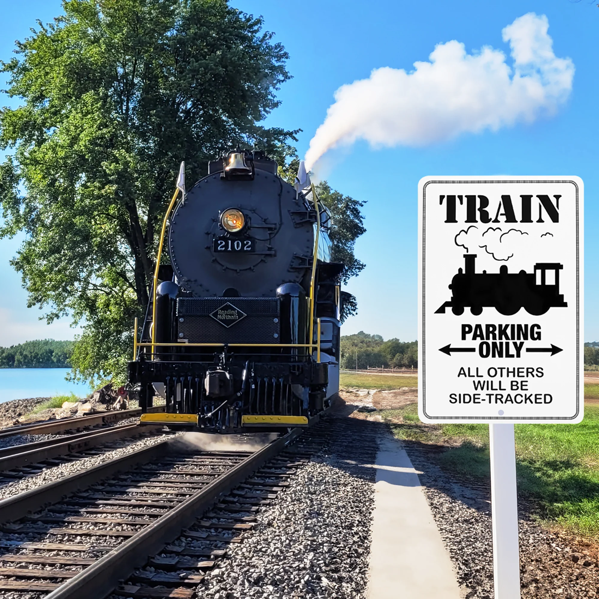 Train Parking Only Sign Man Cave, Boys Room Decor Kids Bedroom Metal Wall Art - Image 8