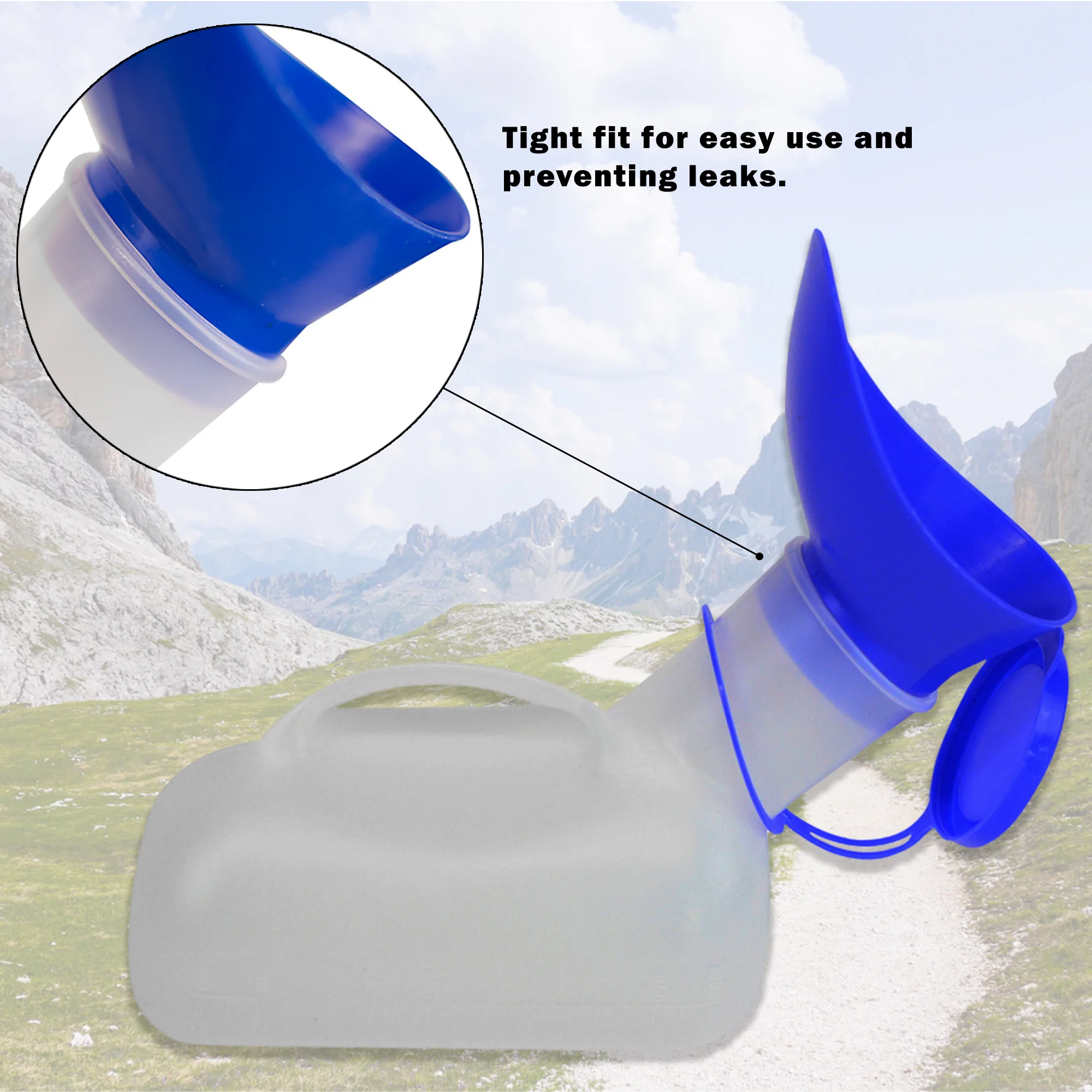 Travel Urinal Bottle for Men, Women 1000 mL Car Camping Road Trip Essentials - Image 2