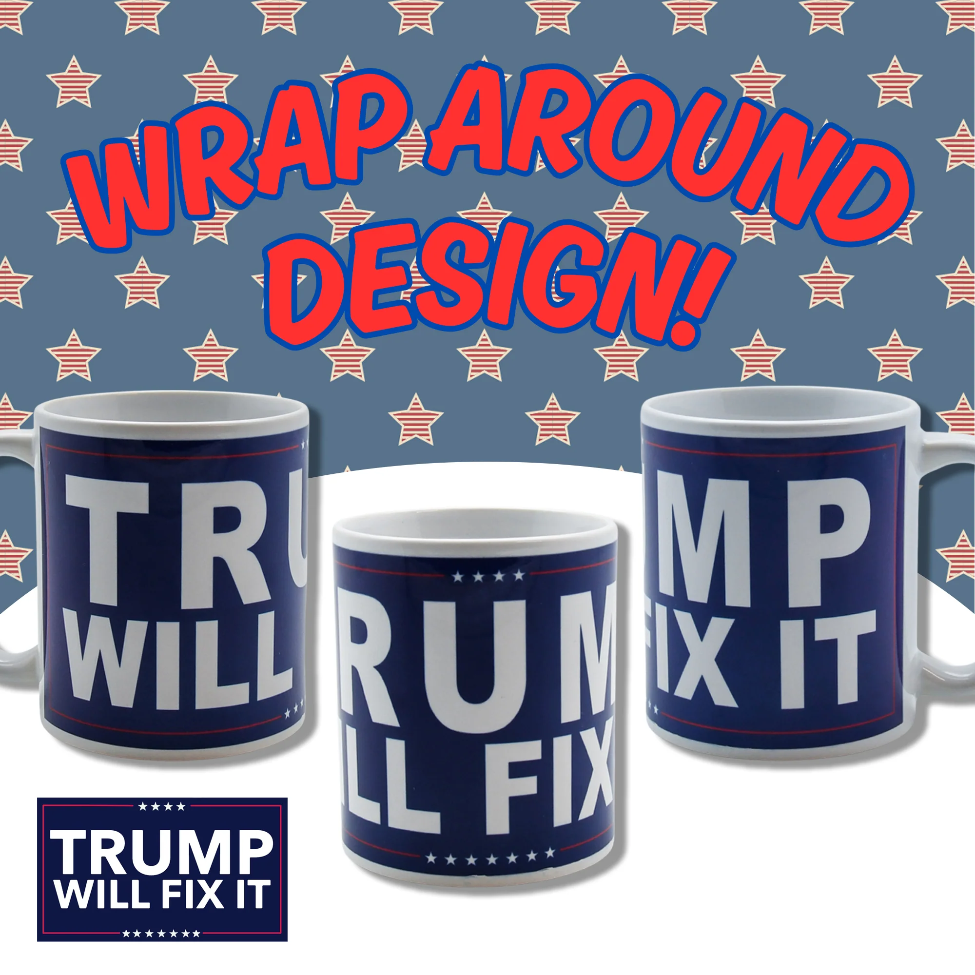 Trump Will Fix It Mug - President Donald Trump Hot Coffee Cup Tea MAGA 2025 Gift - Image 2