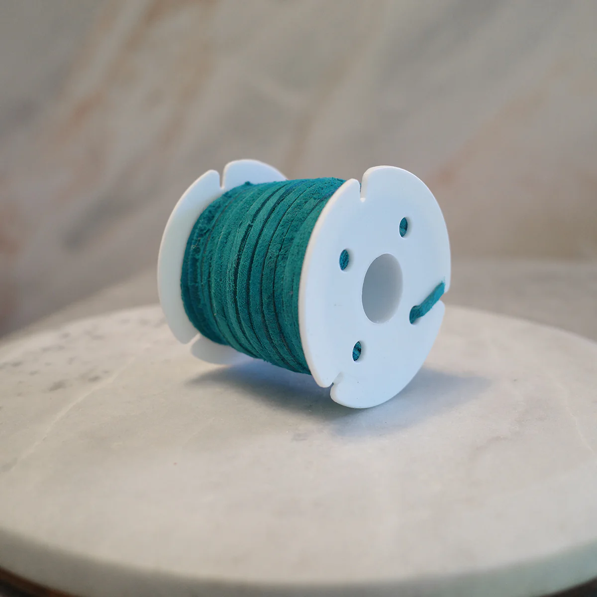 Turquoise 3mm Leather Lace Spool Jewelry Making Thread 25yd Roll Cording Suede - Image 3