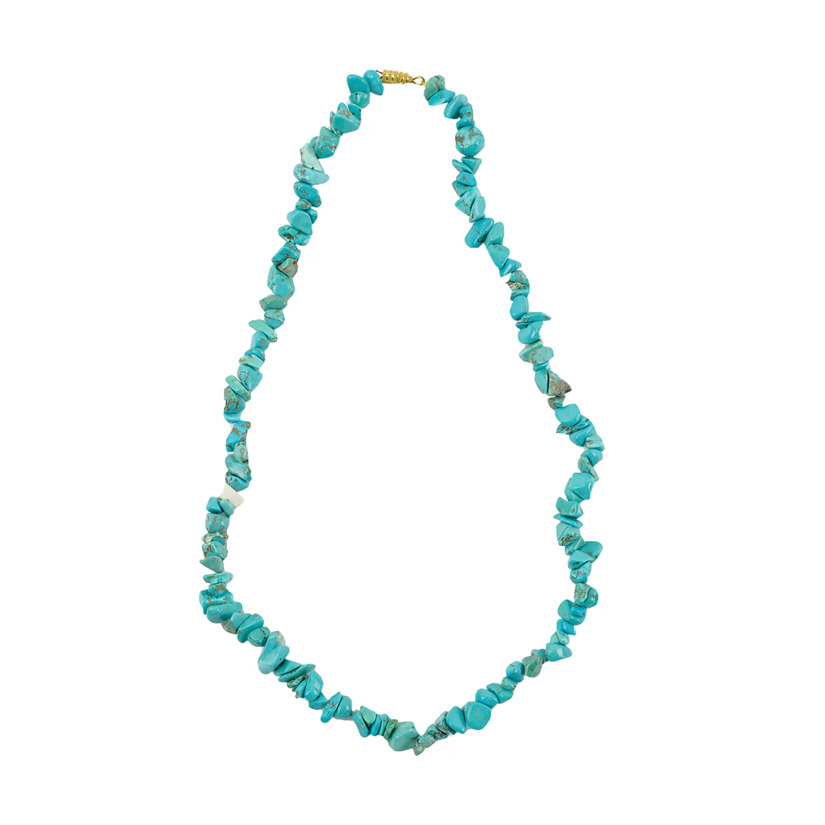 Turquoise Bead Gemstone Necklace Reiki Healing Stone Chakra Chain Womens Jewelry