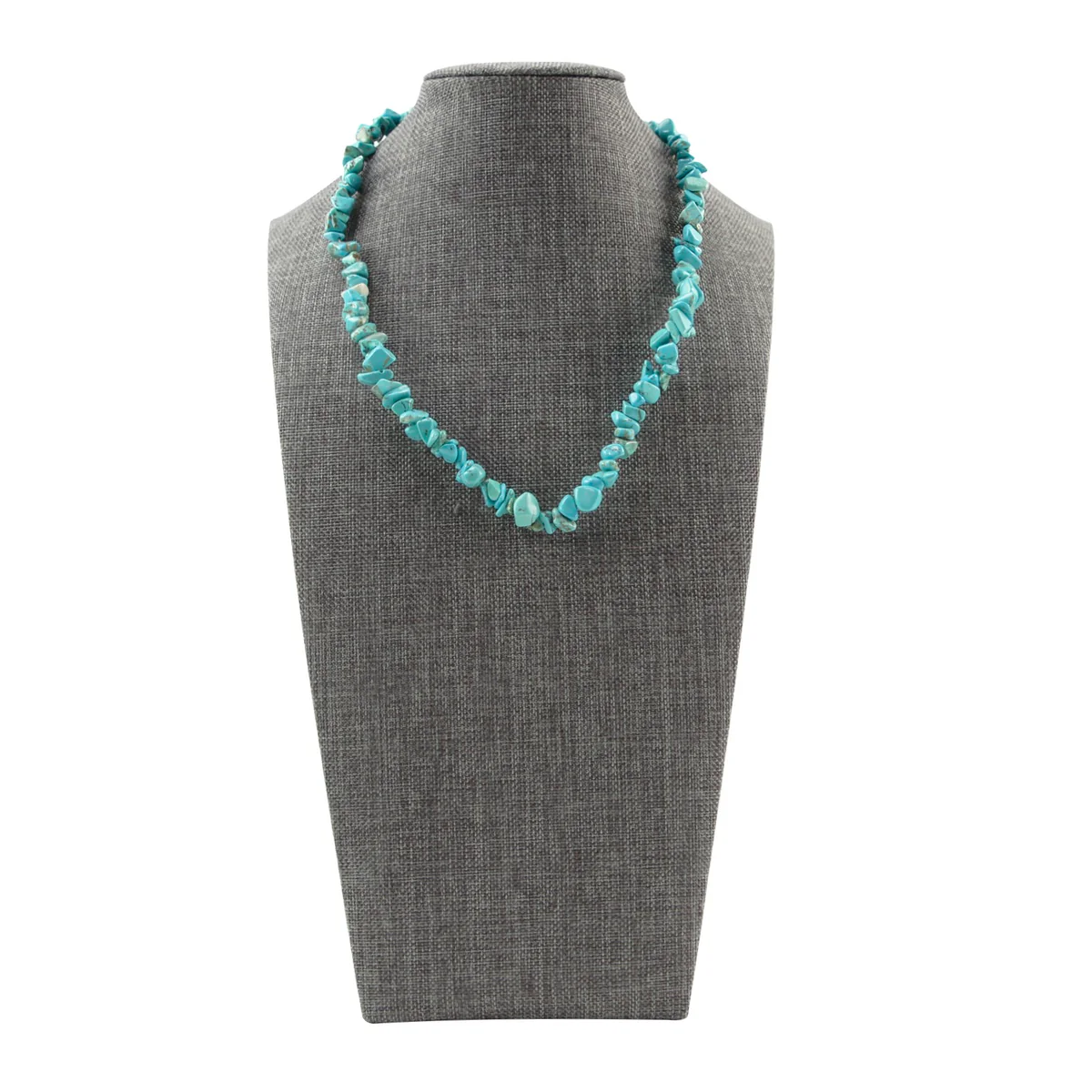 Turquoise Bead Gemstone Necklace Reiki Healing Stone Chakra Chain Womens Jewelry - Image 2
