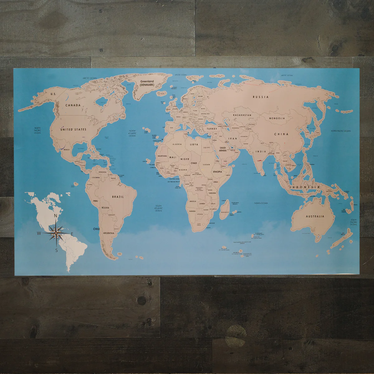United States America World Scratch off Map Posters Homeschool Decor US Wall Art - Image 3