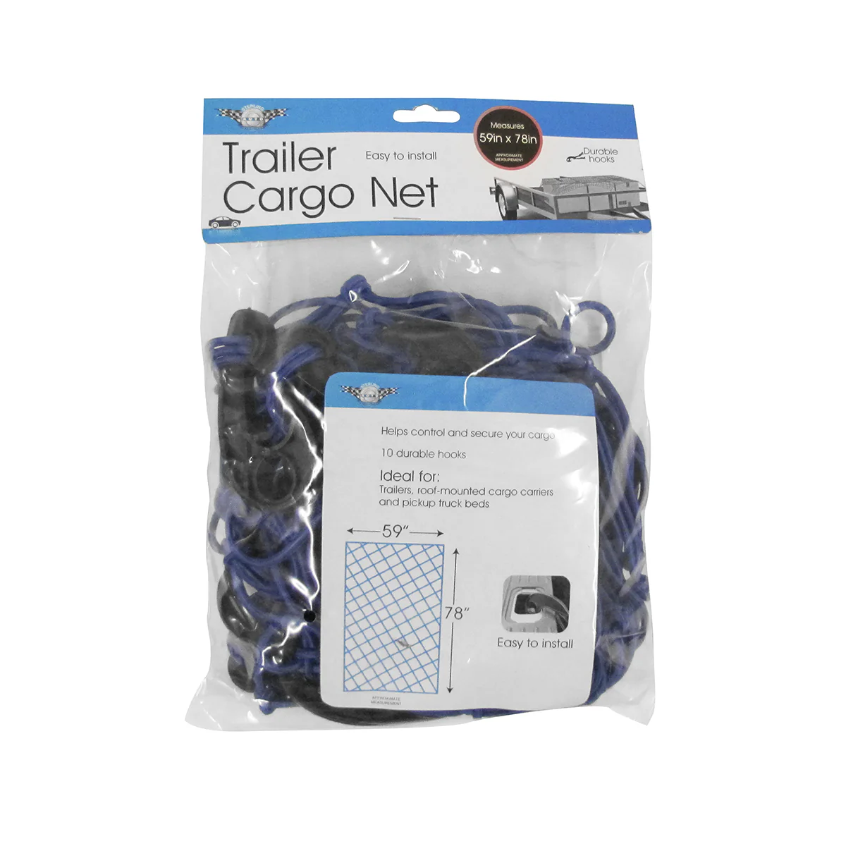 Universal Nylon Elastic Cargo Net Hooks Bungee Truck Trailer Car Trunk Storage