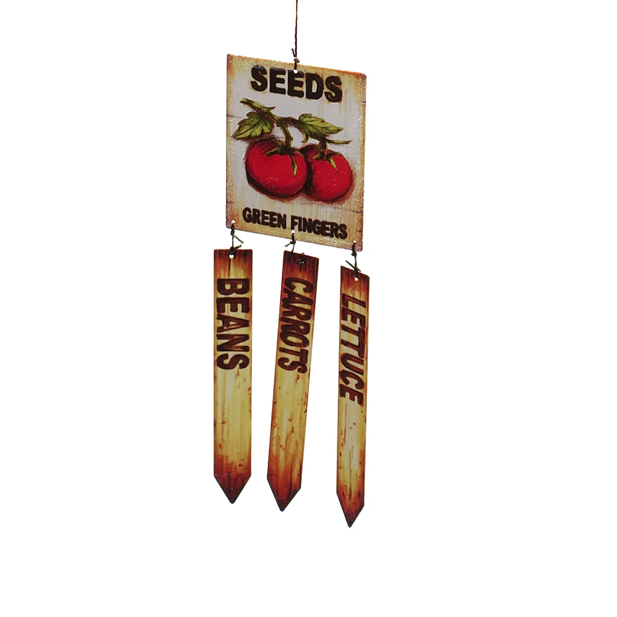 Vegetable Garden Tools Wind Chime Metal Kitchen Decor Colander Outdoor Yard Art - Image 3
