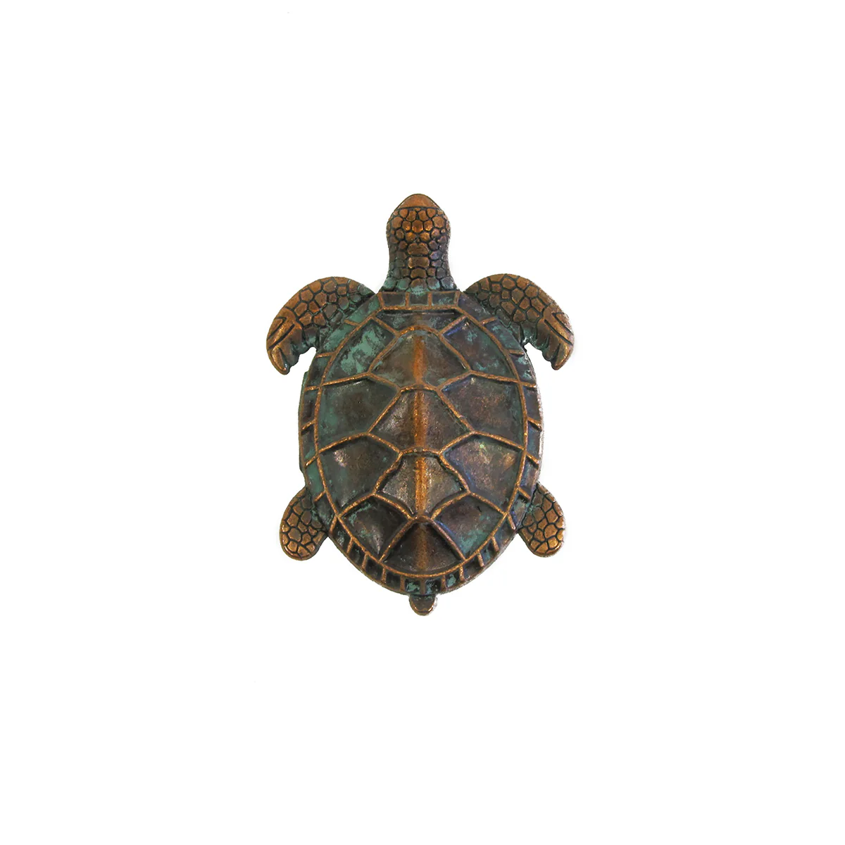 Verdigris Sea Turtle Metal Dresser Drawer Knob Cabinet Pull Hardware Beach Decor
