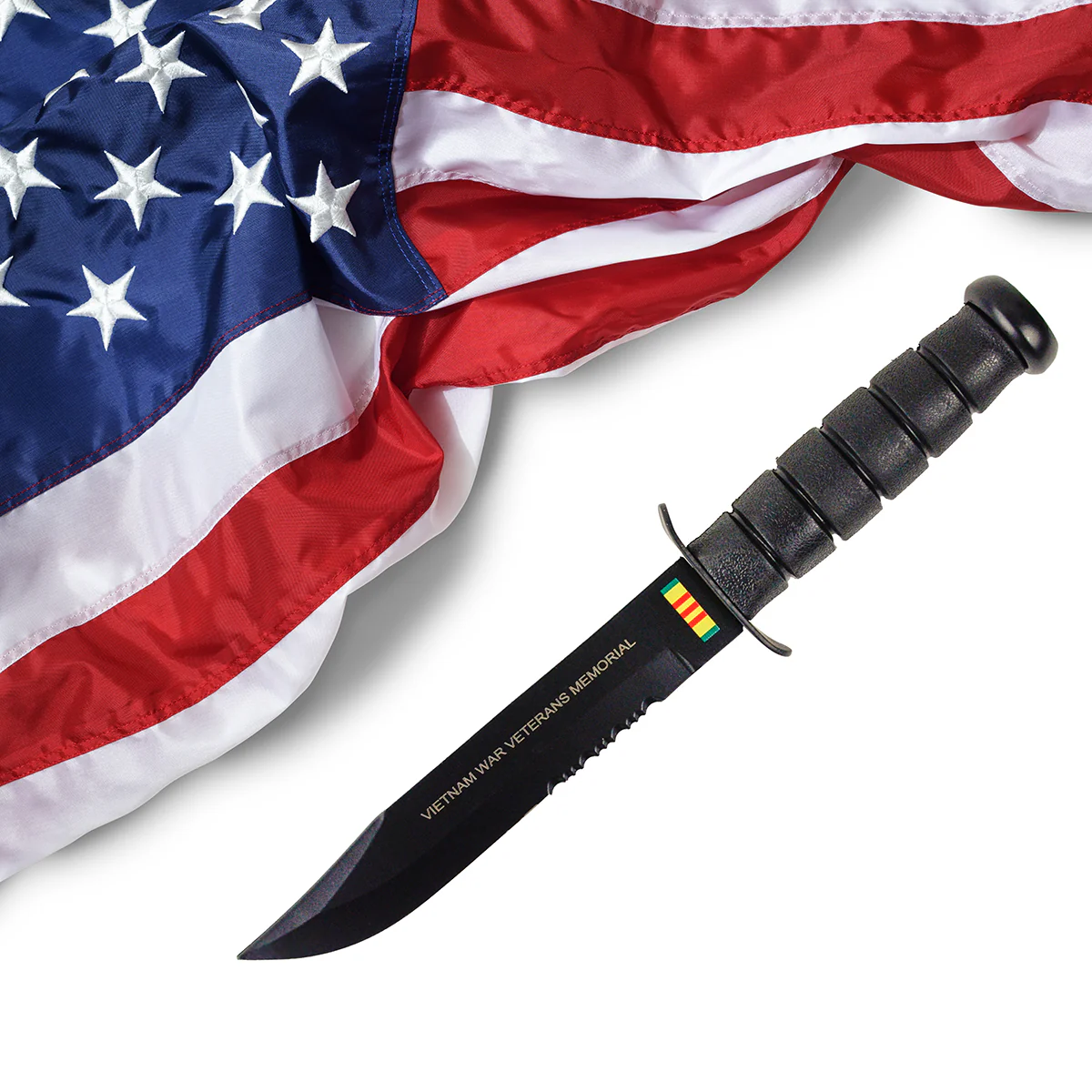 Vietnam War Veterans Memorial Plaque and Survival Knife - Image 4
