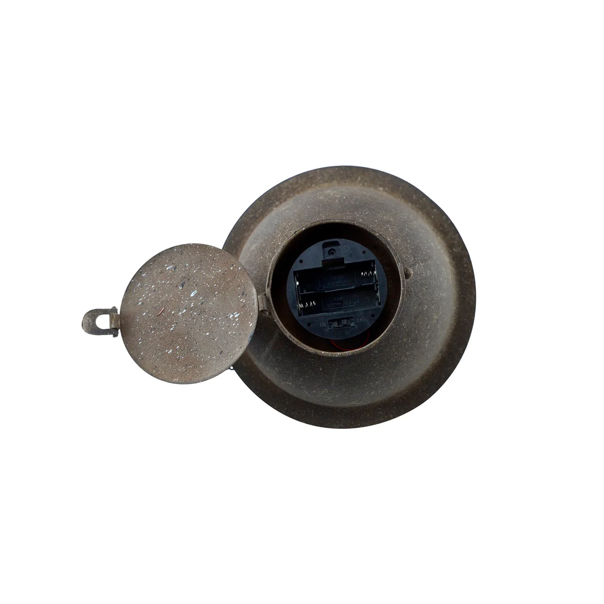 Vintage Metal Hanging Indoor Lamp Battery Powered Rustic Outdoor Patio LED Light - Image 3