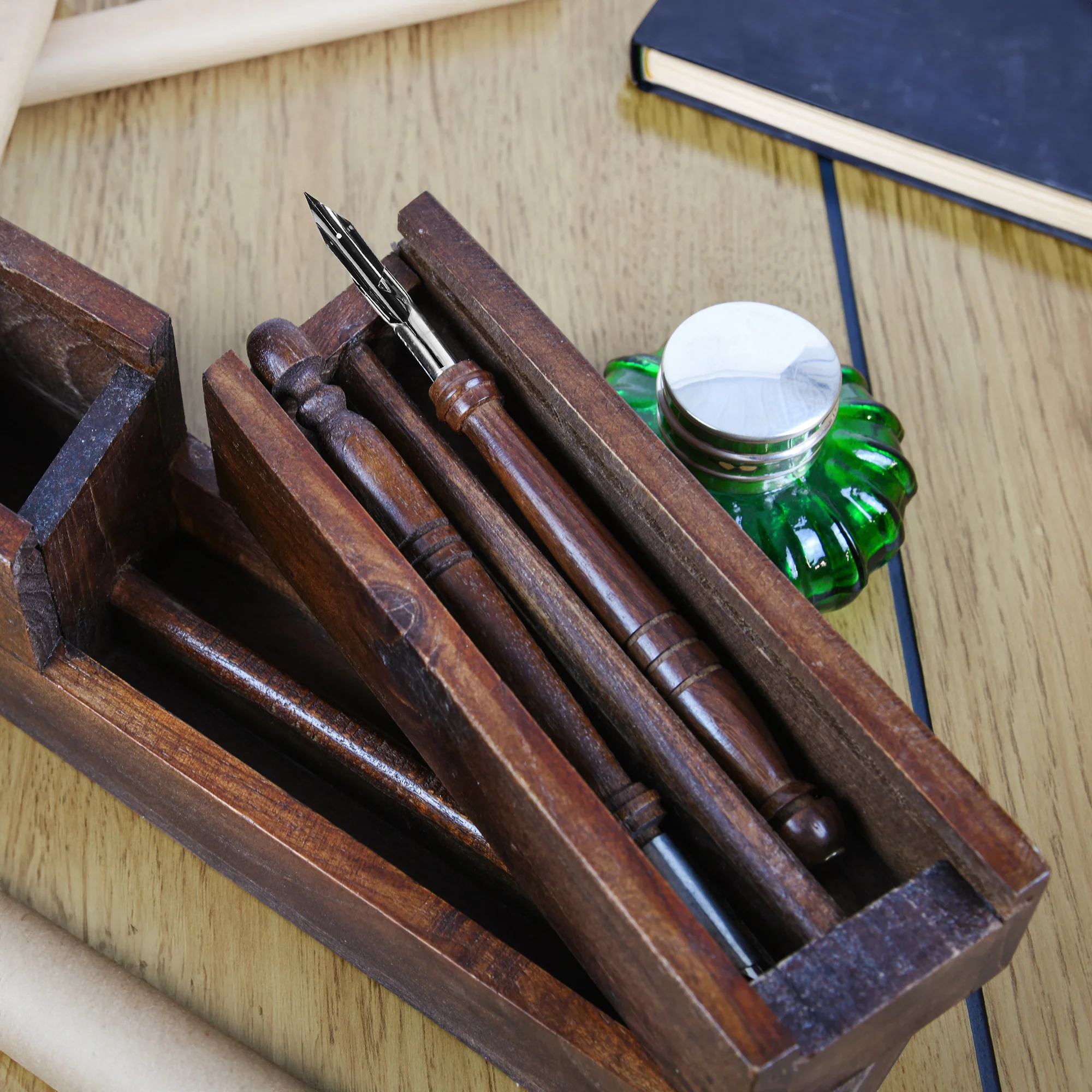 Glass Ink Well for Fountain Pens, Calligraphy & Writers Desk - Victorian Decor - Image 5