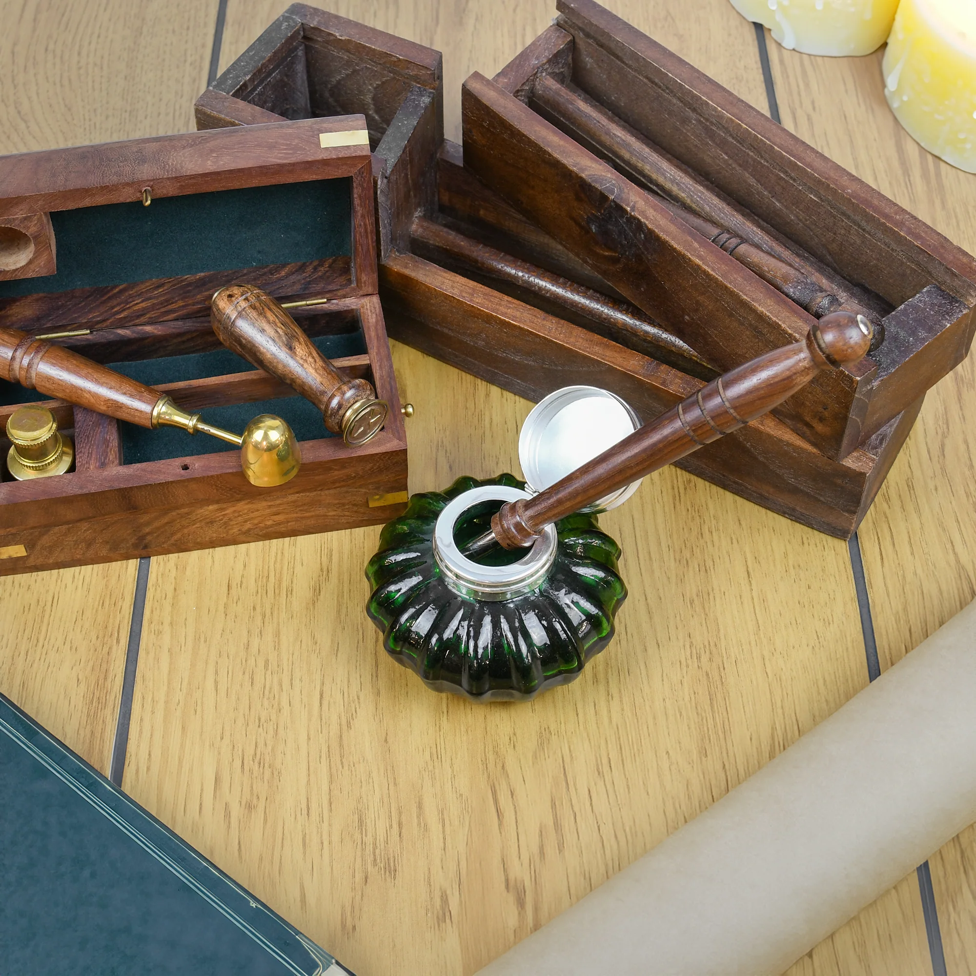 Glass Ink Well for Fountain Pens, Calligraphy & Writers Desk - Victorian Decor - Image 7
