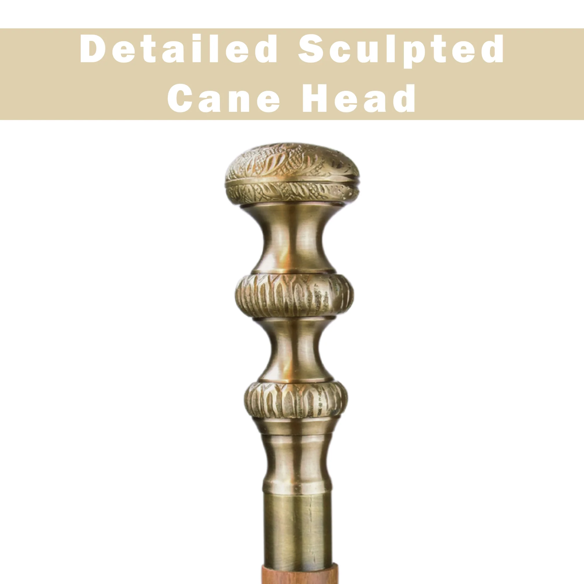 Solid Brass Handle Walking Stick Cane Victorian Twist Wooden Antique Canes - Image 6
