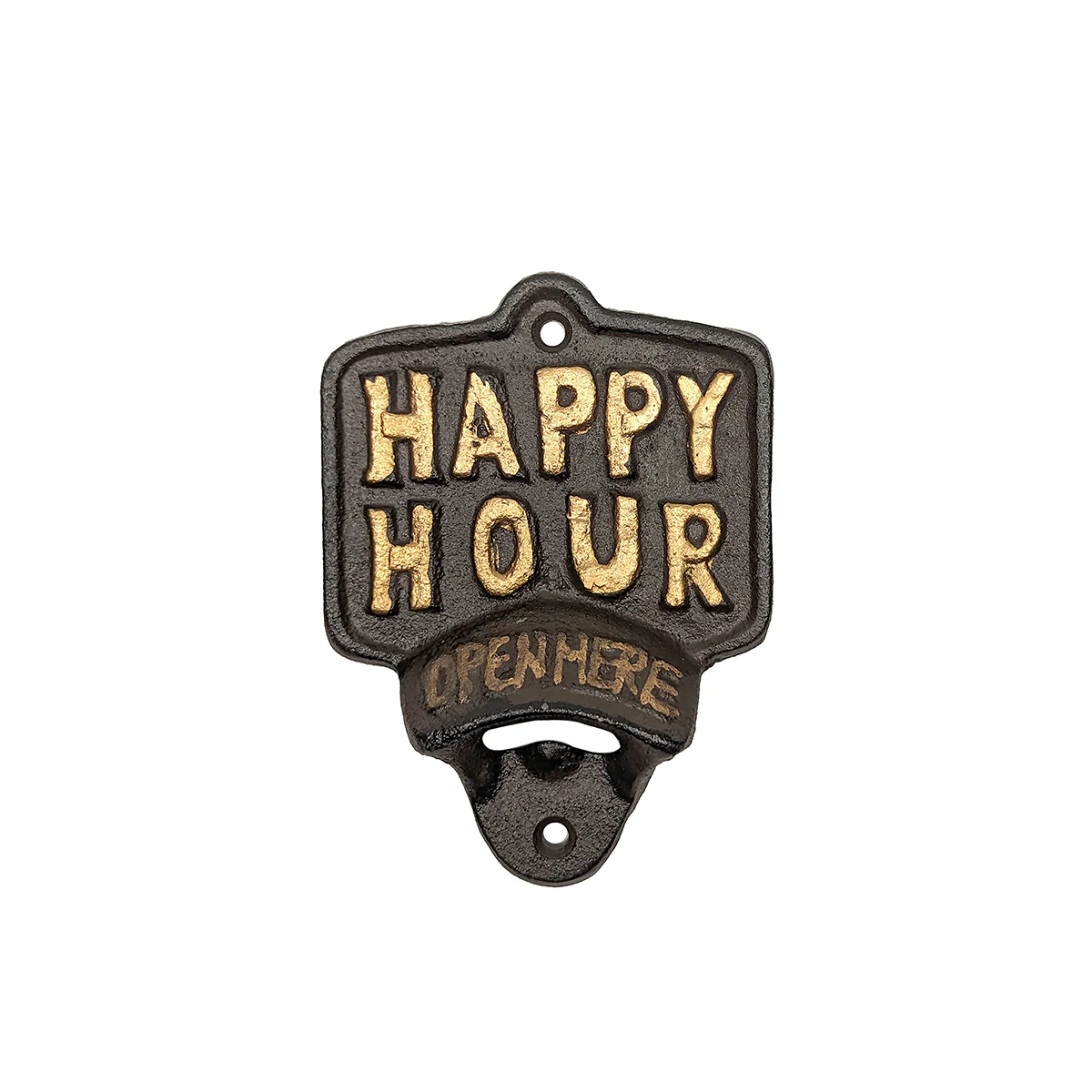 Wall Mount Happy Hour Bottle Opener Beer Pop Top Pub Accessories Home Bar Decor