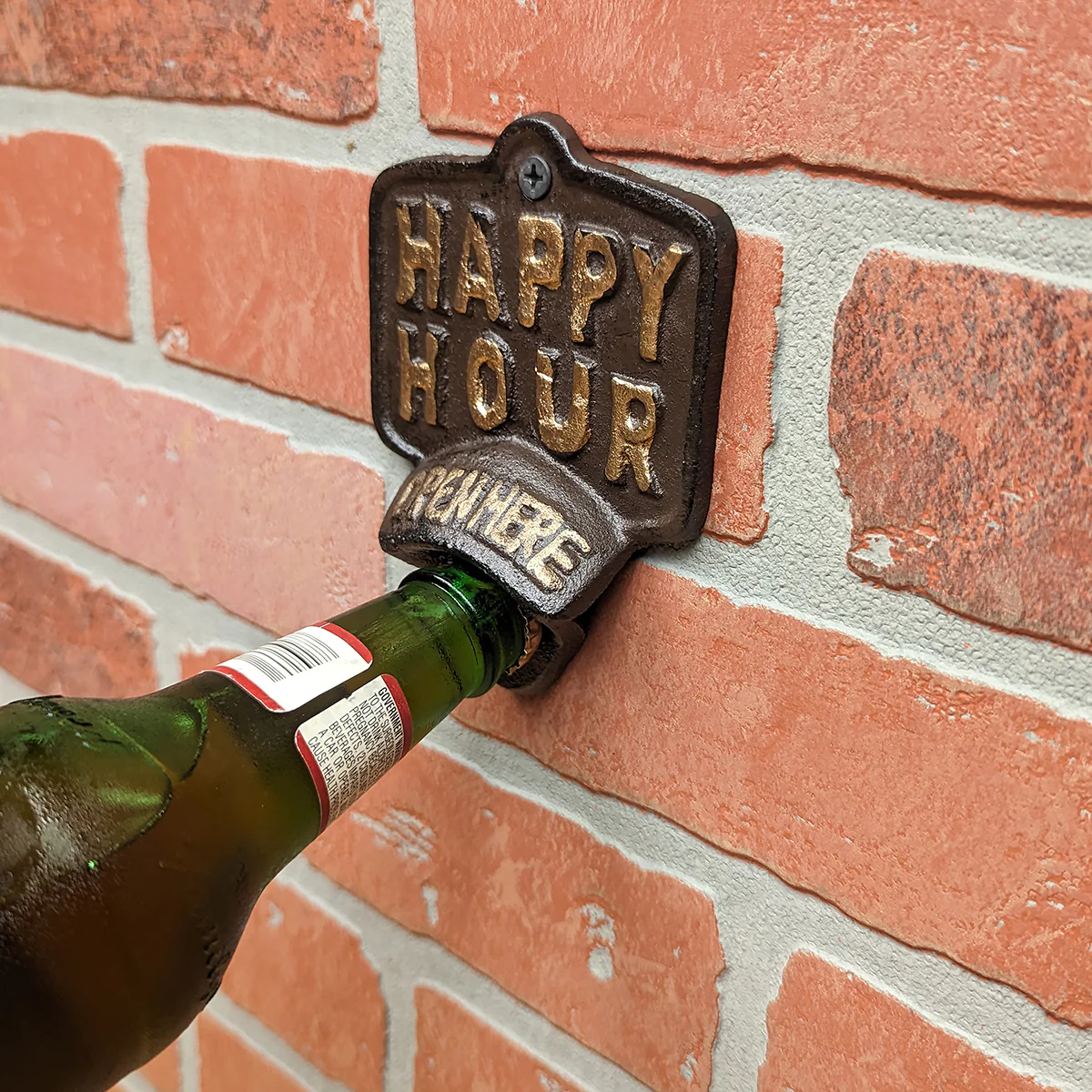 Wall Mount Happy Hour Bottle Opener Beer Pop Top Pub Accessories Home Bar Decor - Image 4