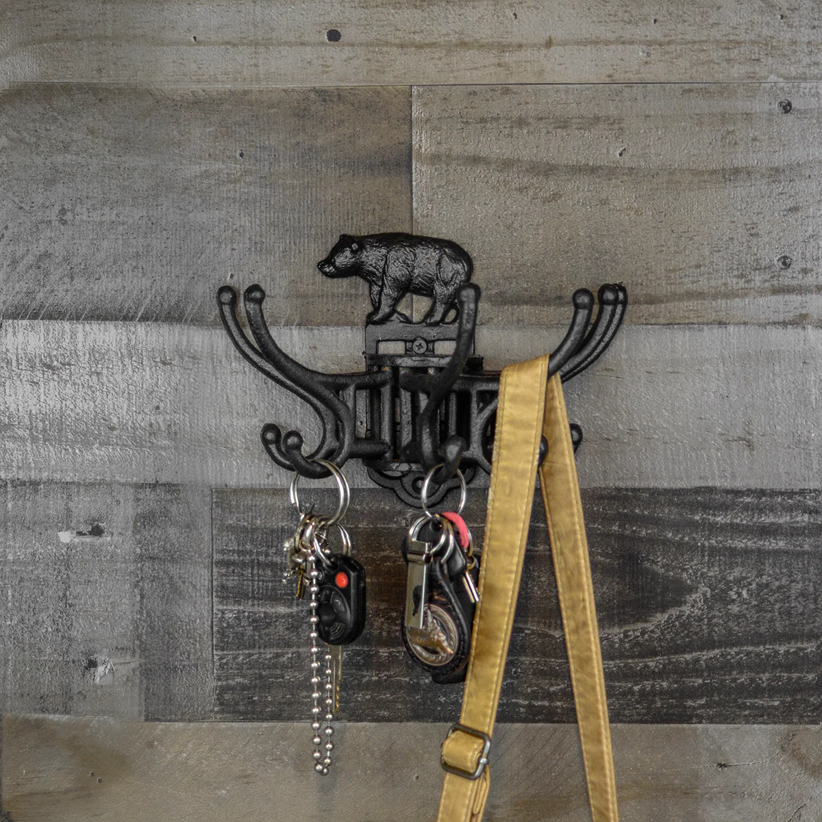 Wall Mount Key Hooks Bear Hat Hook Metal Coat Hanger Rack Living Room Home Decor - Image 5