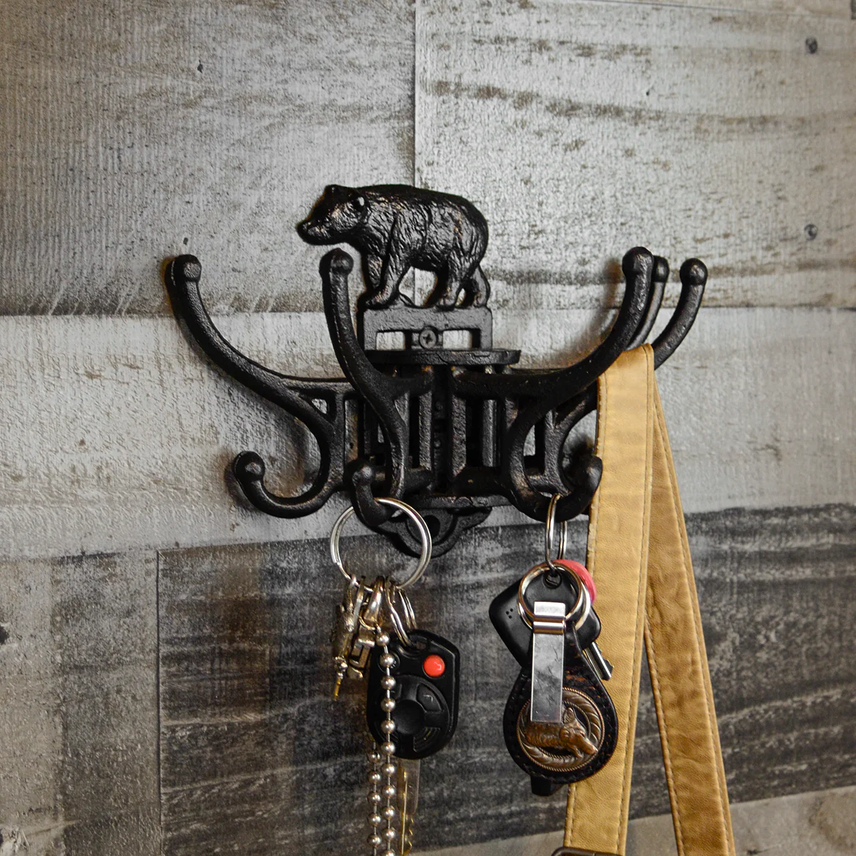 Wall Mount Key Hooks Bear Hat Hook Metal Coat Hanger Rack Living Room Home Decor - Image 6