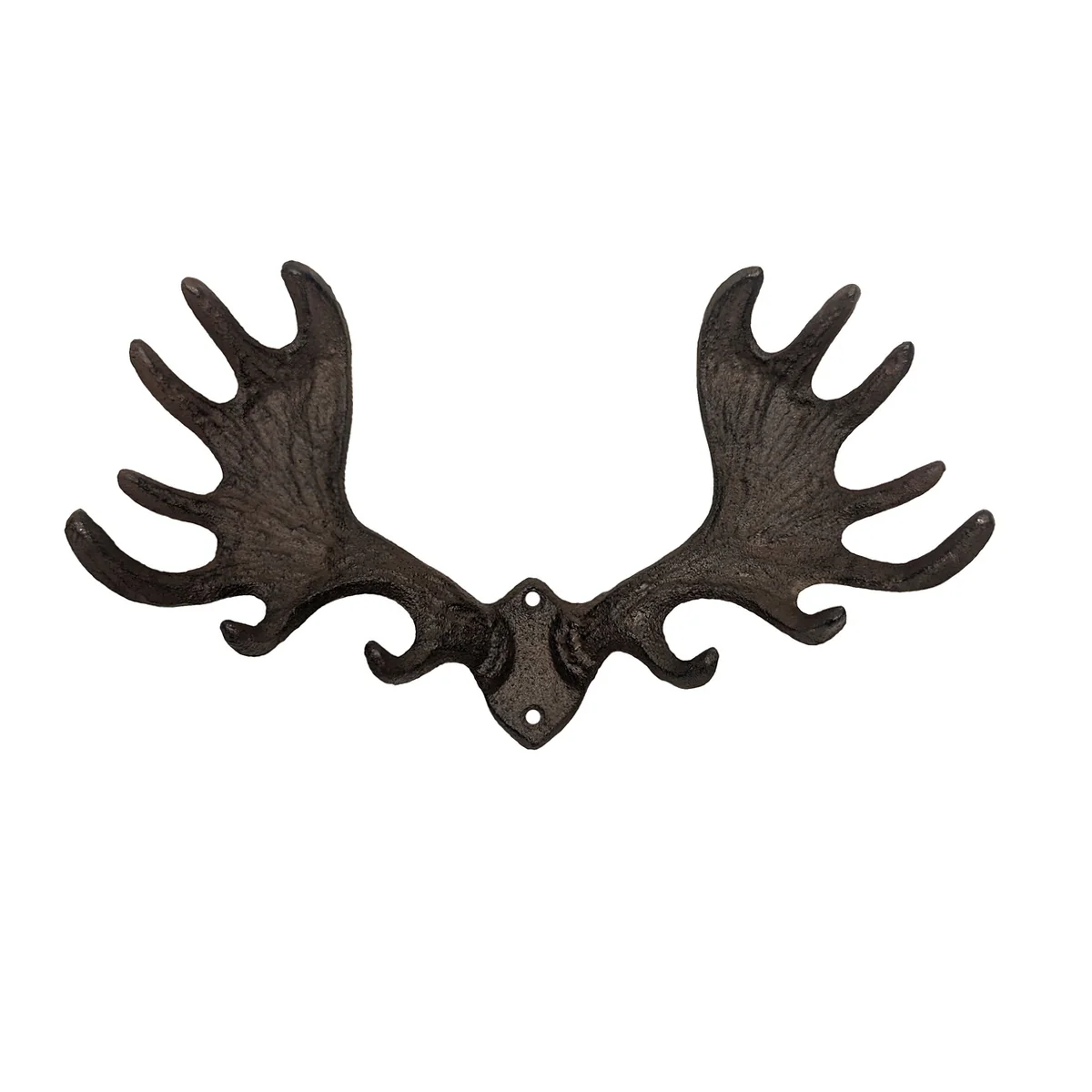 Wall Mount Moose Antler Hooks Key Ring Coat Rack Rustic Hunting Cabin Home Decor