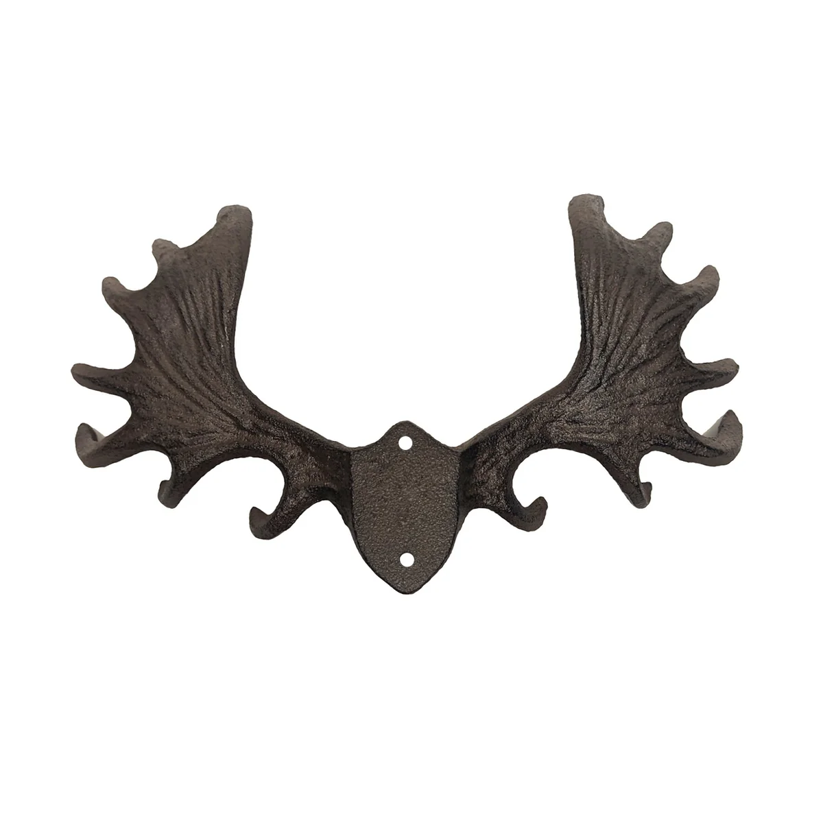 Wall Mount Moose Antler Hooks Key Ring Coat Rack Rustic Hunting Cabin Home Decor - Image 2