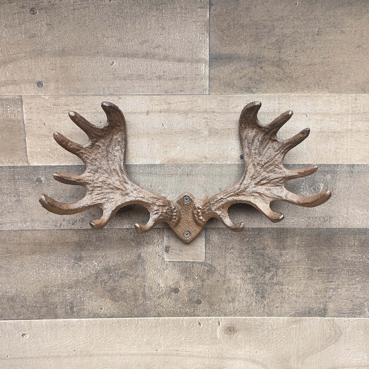 Wall Mount Moose Antler Hooks Key Ring Coat Rack Rustic Hunting Cabin Home Decor - Image 3