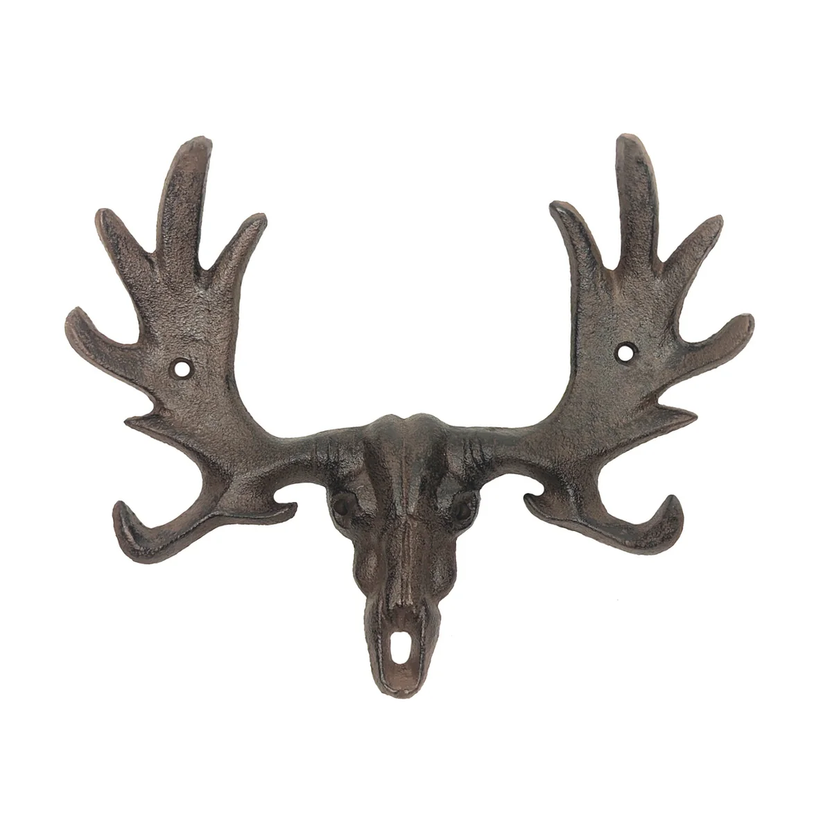 Wall Mount Moose Antler Hooks Rustic Coat Rack Key Ring Living Room Home Decor