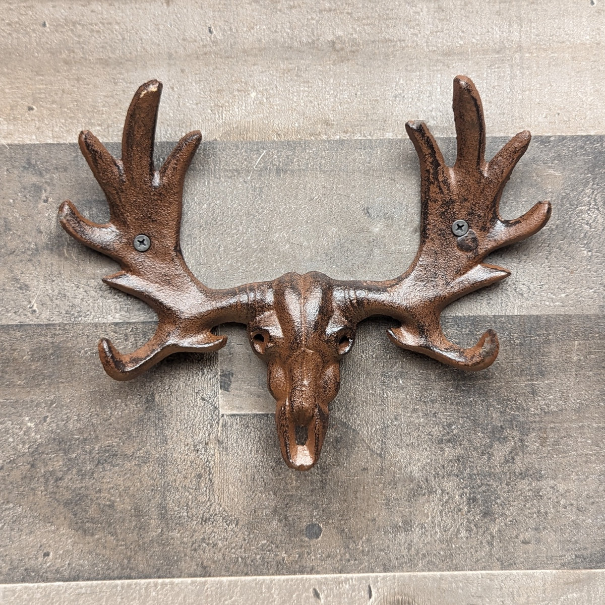Wall Mount Moose Antler Hooks Rustic Coat Rack Key Ring Living Room Home Decor - Image 2