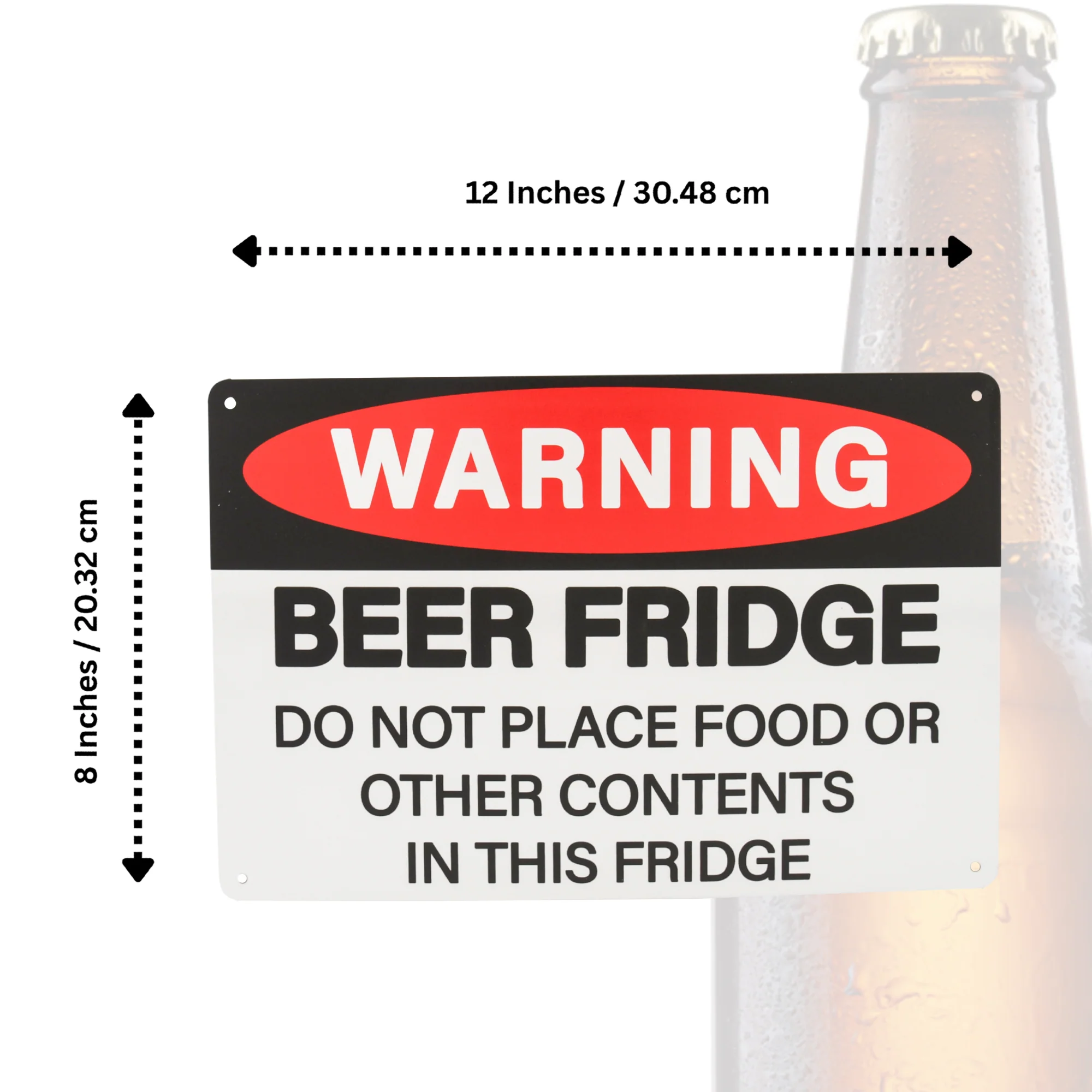 Warning Beer Fridge Sign for Man Cave, Funny Bar Accessories, Garage Decorations - Image 5