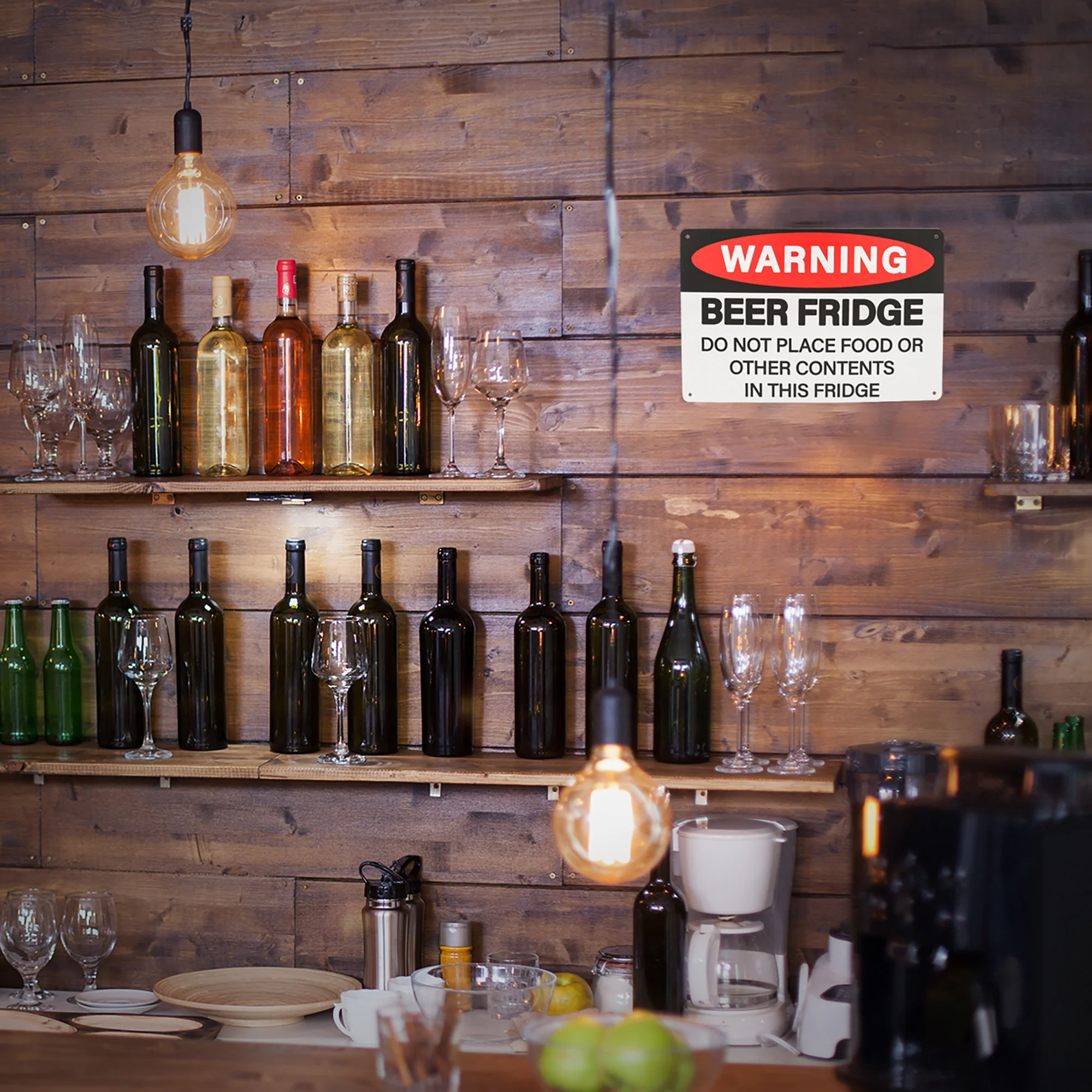 Warning Beer Fridge Sign for Man Cave, Funny Bar Accessories, Garage Decorations - Image 7