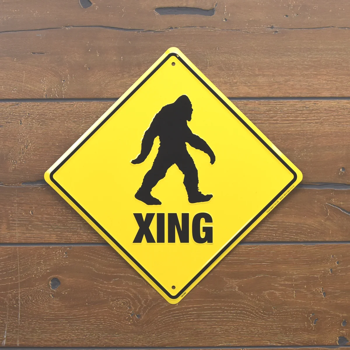 Warning Bigfoot Crossing XING Tin Sign Sasquatch Man Cave Rustic Home Bar Decor - Image 4