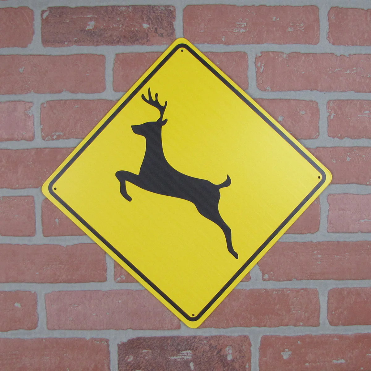 Warning Deer Crossing XING Road Street Caution Sign Rustic Man Cave Wall Decor - Image 2