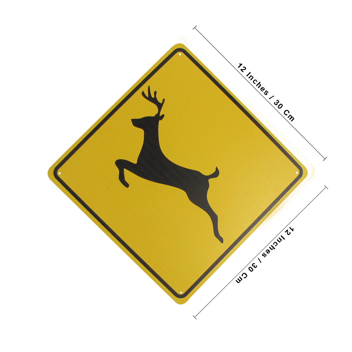 Warning Deer Crossing XING Road Street Caution Sign Rustic Man Cave Wall Decor - Image 3