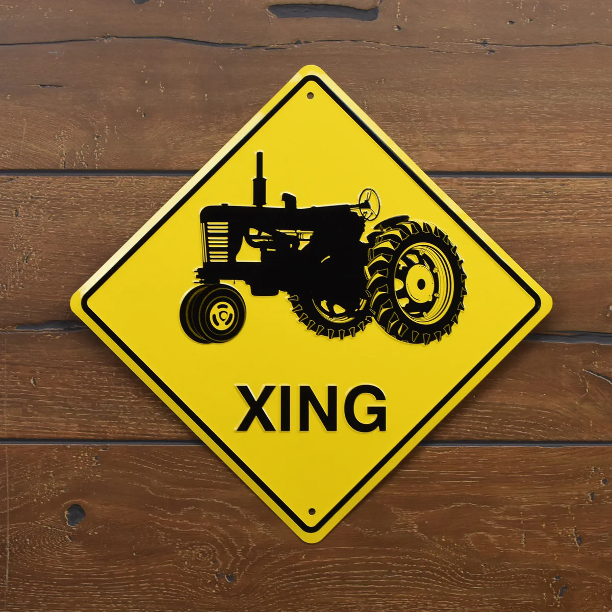 Warning Farm Tractor Crossing XING Road Street Caution Sign Rustic Wall Decor - Image 2