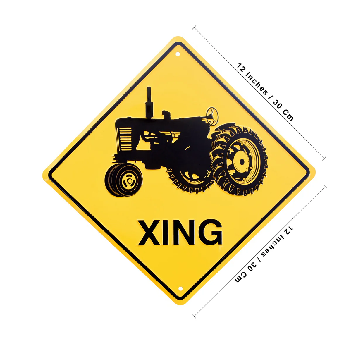 Warning Farm Tractor Crossing XING Road Street Caution Sign Rustic Wall Decor - Image 3