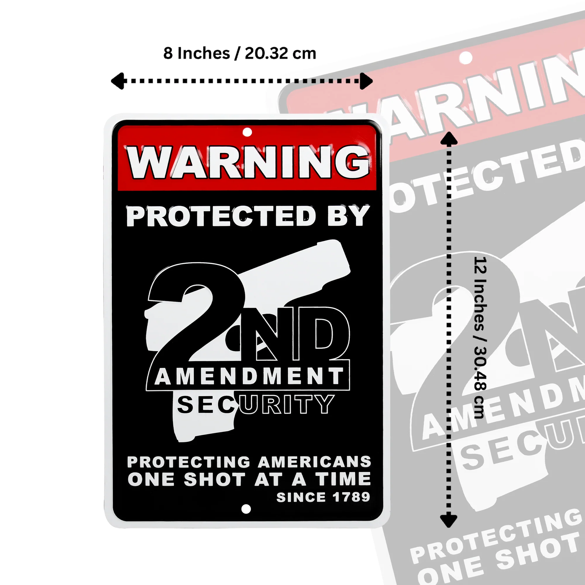 Metal Warning Protected by 2nd Amendment Security Posted Yard Sign Gifts For Men - Image 5