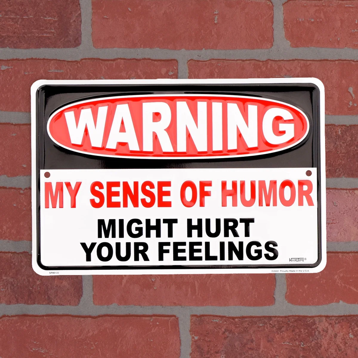 Man Cave Warning My Sense Humor Hurt Your Feelings Sign Garage, Dorm Room Decor - Image 2