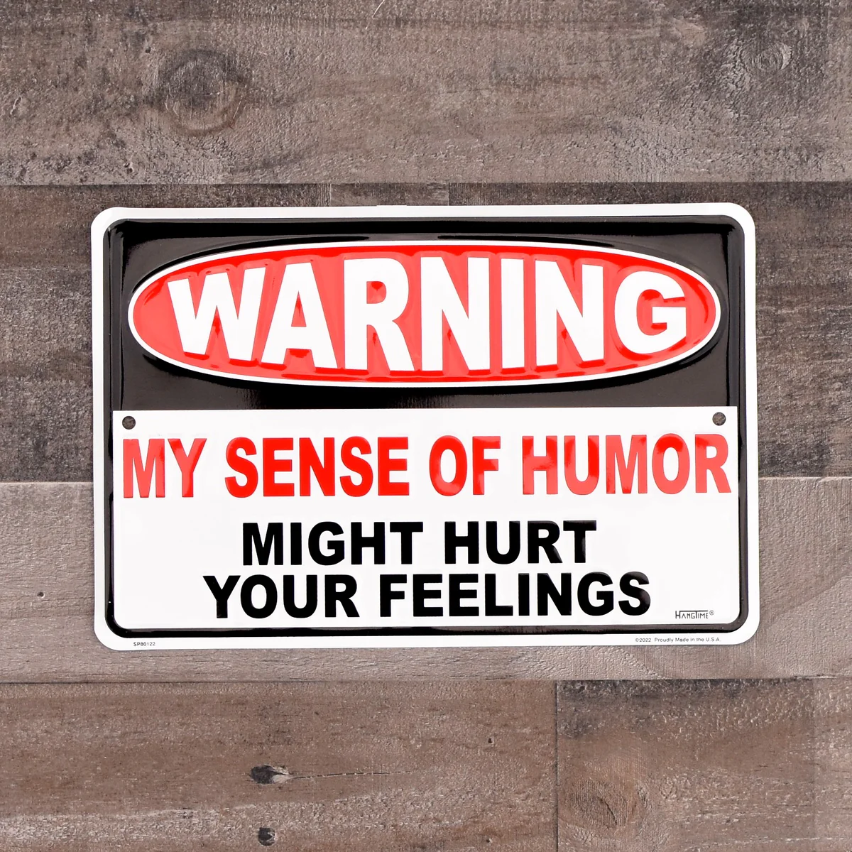 Man Cave Warning My Sense Humor Hurt Your Feelings Sign Garage, Dorm Room Decor - Image 4